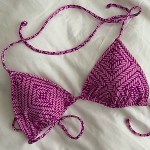 Purple geometric bikini top